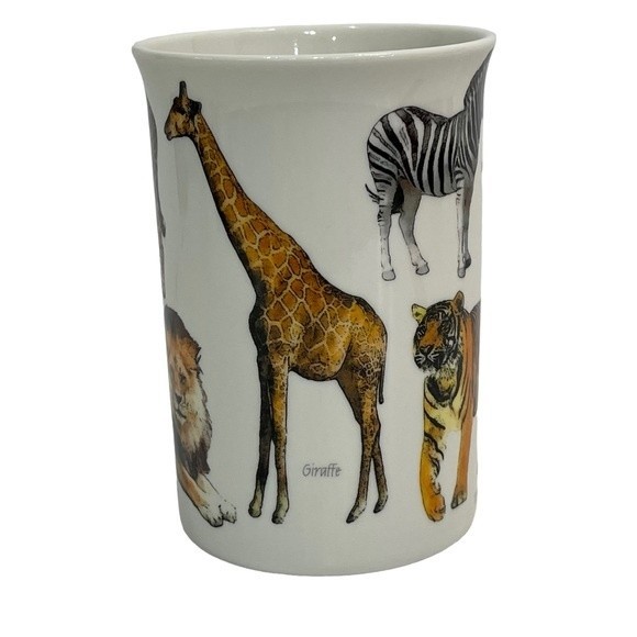Heritage England Fine China Stoke-On-Trent Coffee Tea Cup African Safari Animals - Picture 3 of 9